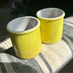 Set of Two La Fermiere Yoghurt Pots